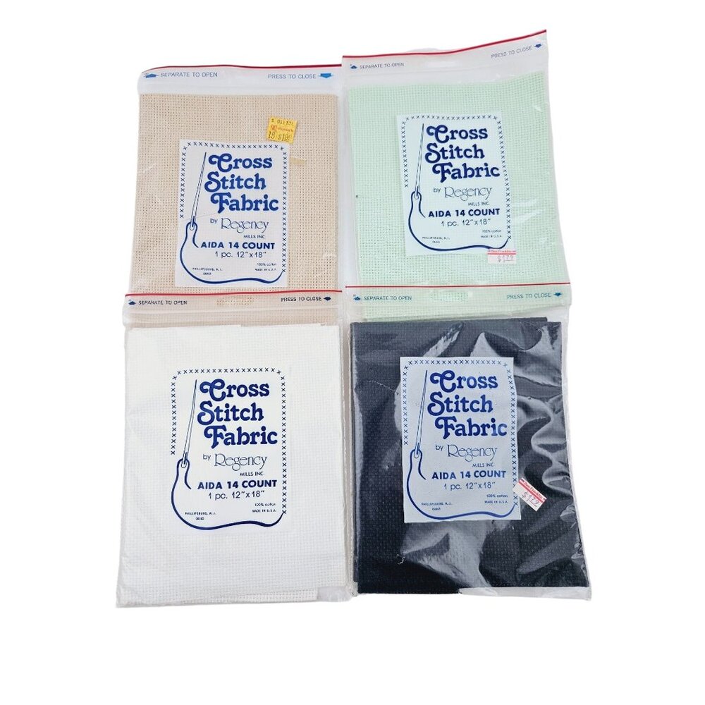 Regency Cross Stitch Fabric Aida Cloth Cotton Assorted Colors and Sizes Crafts